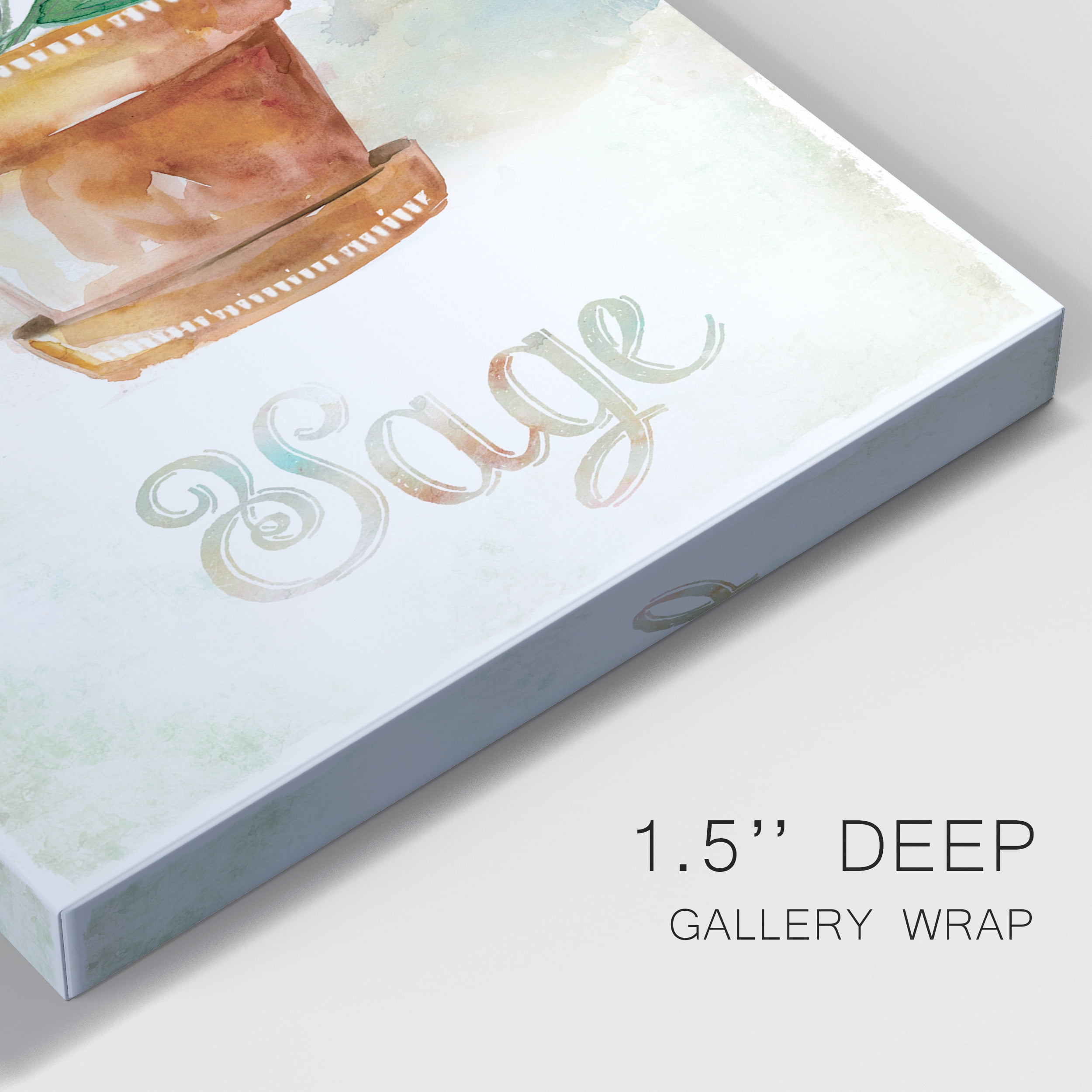 Potted Sage Premium Gallery Wrapped Canvas - Ready to Hang - 40 x 60