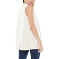 thumbnail image 3 of Women's Sleeveless Long Body Open Draped Front Solid Cardigan Vest S-3XL, 3 of 4