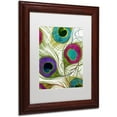 thumbnail image 2 of Trademark Fine Art "Peacock Feathers I" Canvas Art by Color Bakery White Matte, Wood Frame, 2 of 2