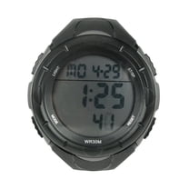 GEORGE Men's Digital Watch:Black Case, Positive Display, Nylon Fastwrap ...
