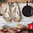 thumbnail image 6 of Easter Kitchen Towels Set of 3, Spring Watercolor Bunny Eggs Flower Leaf Beige Absorbent Dish Towels for Kitchen, Microfiber Hand Towel, Quick Drying Tea Towel for Cleaning Decorative Dishcloths, 6 of 7
