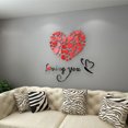 thumbnail image 1 of Romantic Love 3D Heart Loving You Wall Sticker Decor DIY Decal Home Office Gift, 1 of 8