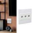 thumbnail image 4 of Jack Wall Plate, Avoid Clutter Cat 6 Ethernet Wall Plate 3 Port Durable  for CAT5 CAT5E, 4 of 8