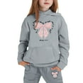 thumbnail image 3 of WOYY Tween Girls Bow Tracksuit Winter Hoodie Jogger Pants Outfits, Sizes 12-13, 3 of 3