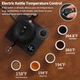 thumbnail image 3 of 1000W Electric Gooseneck Kettle 1000ml 304 Stainless Steel Coffee Pot Intelligent Temperature LED Display for Coffee Tea,Black, 3 of 9