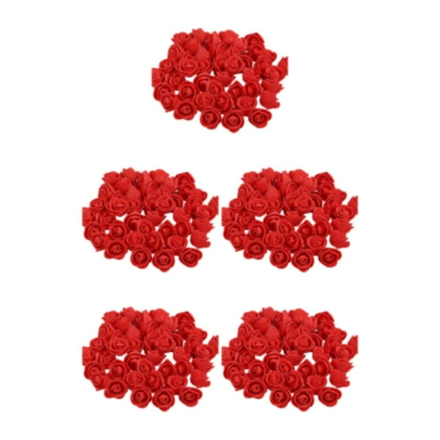 Youkk 500pieces Colorful And Multi Color Options Choose Wide Range Of Vibrant Colors For DIY Projects DIY Rose Head Diy Bag red 5Set