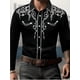 thumbnail image 2 of Camisa de manga larga con solapa de moda 2024 para hombre, camisa de baile callejero informal sencilla para hombre, talla europea 5XL, camisa estampada con envío rápido, 2 of 5