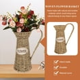 thumbnail image 5 of unbranded 2pcs Woven Planter Farmhouse Flower Pitcher with Handle Rustic Flower Arrangement Vase Rattan Flower Pot Indoor Decorative Flower Container, 5 of 8