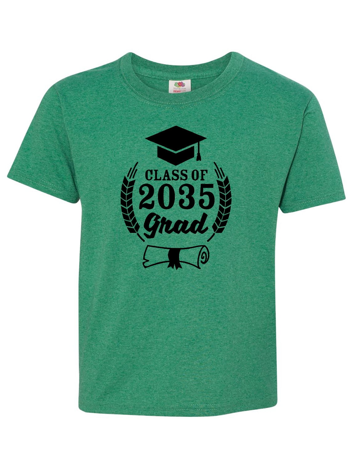 Class of 2035 Grad with Diploma and Graduation Cap Youth TShirt