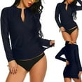 thumbnail image 1 of Women's Rash Guard Sun Protection UV Surf Tops Long Sleeve Swim Shirt, 1 of 5