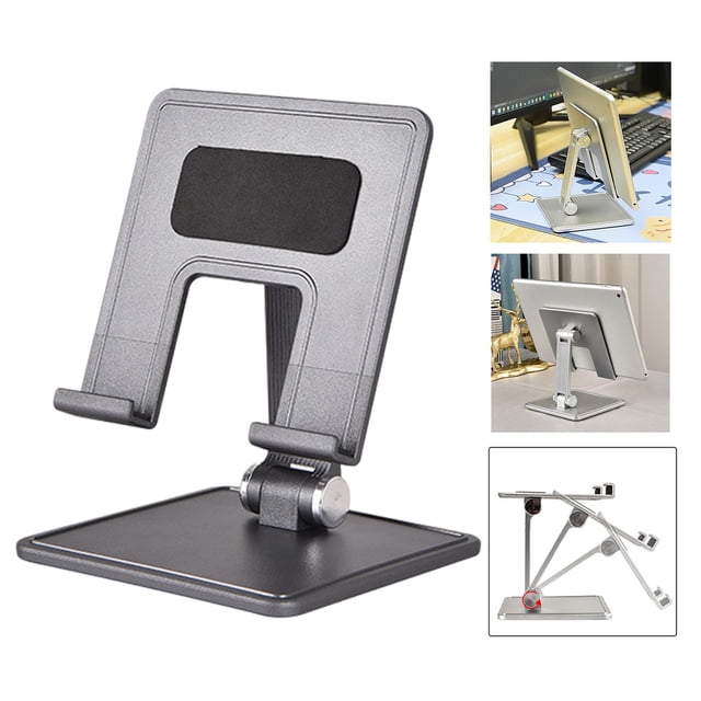 Soporte plegable para computadora portátil de escritorio Estable de ángulo ajustable conveniente multifuncional Gris Hugo Soporte plegable para computadora portátil