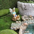 thumbnail image 2 of Miniature Fishing Fairy Boy and Dog Garden Ornament Mini Dollhouse Decor Accessory, 2 of 2