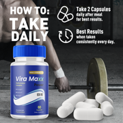 Vira Maxx Advanced Formula Pills All Natural ViraMaxx Vitamin Supplement 60 Capsules