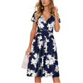 thumbnail image 2 of PENGXIANG Femmes Manches Courtes Casual Imprimé Floral Plage Maxi Robe en Vrac, 2 of 2