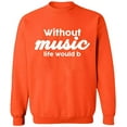 thumbnail image 2 of OXI Crewneck Sweatshirt - Without Music Life Would B, Basic Casual Sweatshirts for Men's and Women Fleece Sweatshirt Long Sleeve - Orange 2X-Large, 2 of 2