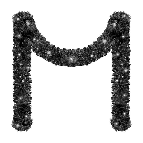 BinKFF Christmas Decoration - 16.4 FT Pre-lit Christmas Green Garland, LED Lights Lighted Artificial Pine Garlands, for Indoor Outdoor Christmas Decor Holiday Wedding Decoration