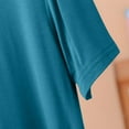 thumbnail image 5 of Plus Size Night Gowns for Adult Women Casual Home Leisure Short Sleeve Crewneck Night Shirts Sleepwear Soft Comfy Dark Green 3XL, 5 of 8