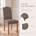 thumbnail image 4 of Dining Chairs Brown Modern Upholstered Fabric Dining Chairs with Nailhead Trim, Set of 2, 4 of 10