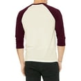 thumbnail image 3 of Hat and Beyond Men's Baseball Raglan 3/4 Sleeve Plain Jersey Team Uniform Athletic T-Shirts, 3 of 7