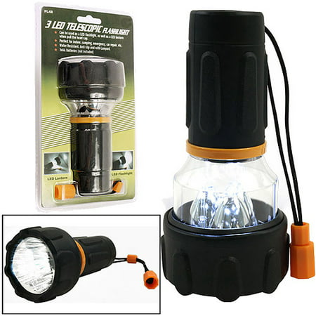 Happy Camper 3-LED Flashlight / Lantern Combo