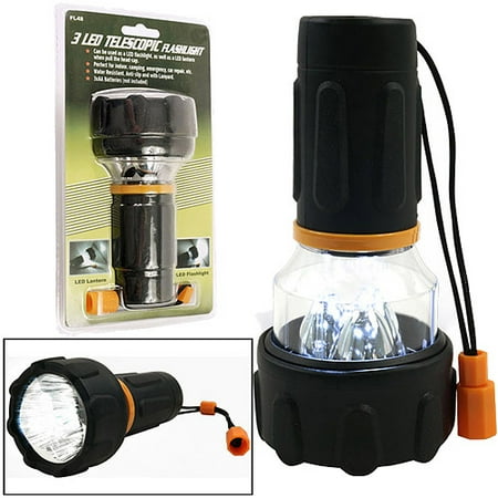 Happy Camper 3-LED Flashlight / Lantern Combo (Best Flashlight Taser Combo)