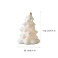 thumbnail image 3 of White Ceramic Christmas Village Set with LED Lights - Miniature Holiday Home Decor for Tabletop or Mantel, 3 of 6