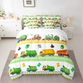 thumbnail image 2 of Castle Fairy Boys Girls Kawaii Garbage Truck Bedding Comforter Set 7 Pieces,Construction Vehicles Full Bedding Set Lightweight,Cartoon Car Fitted Sheet Flat Sheet,Breathable Home Decor,Reversible, 2 of 8