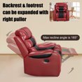 thumbnail image 5 of Breathable Leather Recliner Chair American Design Recliner Chair for Living Room Home Theater Seating(Red+Black), 5 of 7