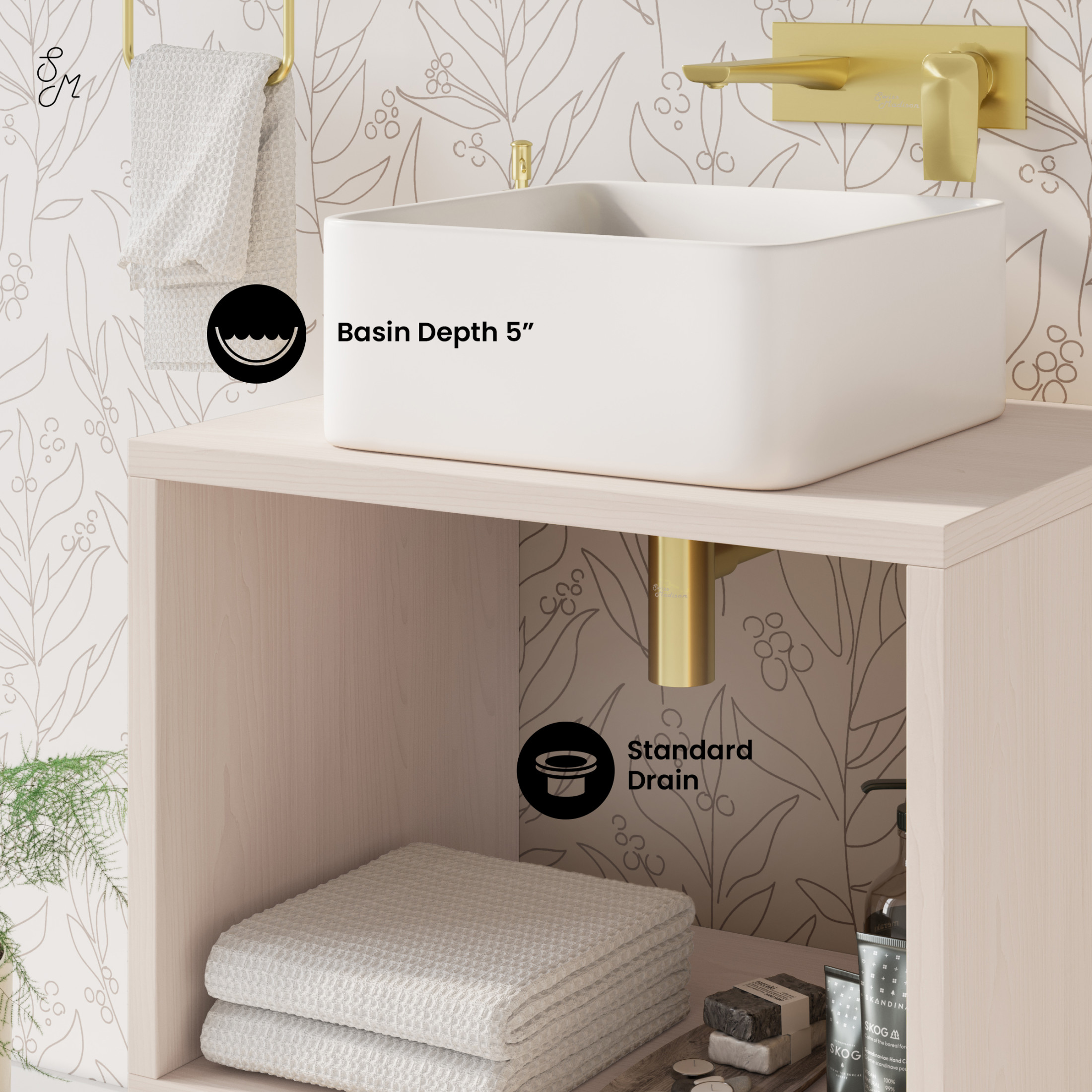 Concorde 24'' Wall-Hung Vanity In White Oak