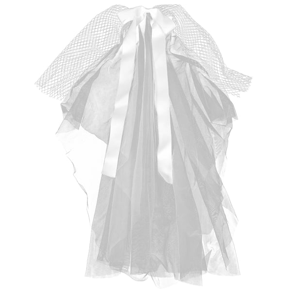 KAKOWELY Velo de novia largo para fiesta de bodas, velo de novia con lazo, accesorio para el cabello, decoración para la cabeza de mujer