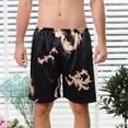 thumbnail image 2 of New Simulation Silk Sleep Pants Men's Spring And Summer Personality Print Home Silk Shorts, 2 of 5