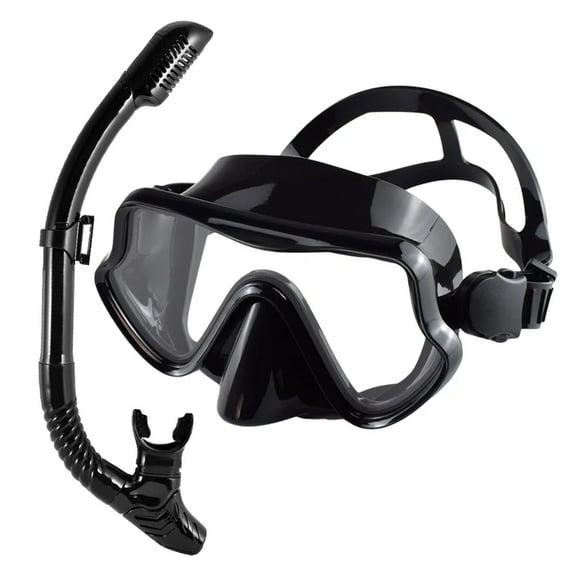 WEN Scuba Diving Mask Snorkel Set For Adults Tempered Glass Professional Panoramic Snorkeling Gear Swimming Training Snorkel Kit