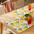 thumbnail image 4 of Yellow Lemons Placemats Set of 6 Farmhouse Summer Botanical Leaves Flowers Place Mats Indoor Wipeable Table Mats Washable Cloth Dining Table Placemats for Kitchen Holiday Party Home Decor 13x19 Inch, 4 of 9