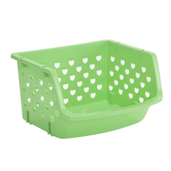 Oiur Vegetable Organizer Stackable Storage Bins Open Front Storage Containers for Food Snacks Toys Organizer Bins Multiuse for Kitchen 1pc