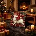 thumbnail image 3 of KFUIRDE Christmas-Printed Cushion Cover 18x18in, 3D Printed Sofa Pillow with Festive Christmas Theme, Decorative Cushion Case for Couch Living Room, Xmas Holiday Home Decor F, 3 of 5