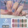 thumbnail image 3 of 14Tips Waterproof INS Trendy French Manicure Decal Self-Adhesive Foil Glittering Gel Nail Polish Strips Nail Art Stickers Gel Full Nail Wraps Gel Nail Stickers CS-369, 3 of 8