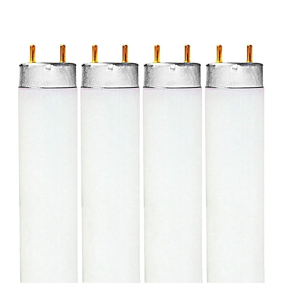LUXRITE F32T8/850 32W 48 Inch T8 Fluorescent Tube Light Bulb, 5000K Bright White, 2800 Lumens, G13 Medium Bi-Pin Base, LR20734, 4-Pack