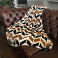 thumbnail image 2 of Allgala 60x45 Super Soft Flannel Plush Light Weight Throw Blanket-Chevron-BLK82405, 2 of 4