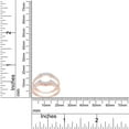 thumbnail image 4 of AFFY 0.25CT Moissanite Diamond Wedding Band Enhancer Guard Ring for Women 14K Rose Gold over Silver-6.5, 4 of 5