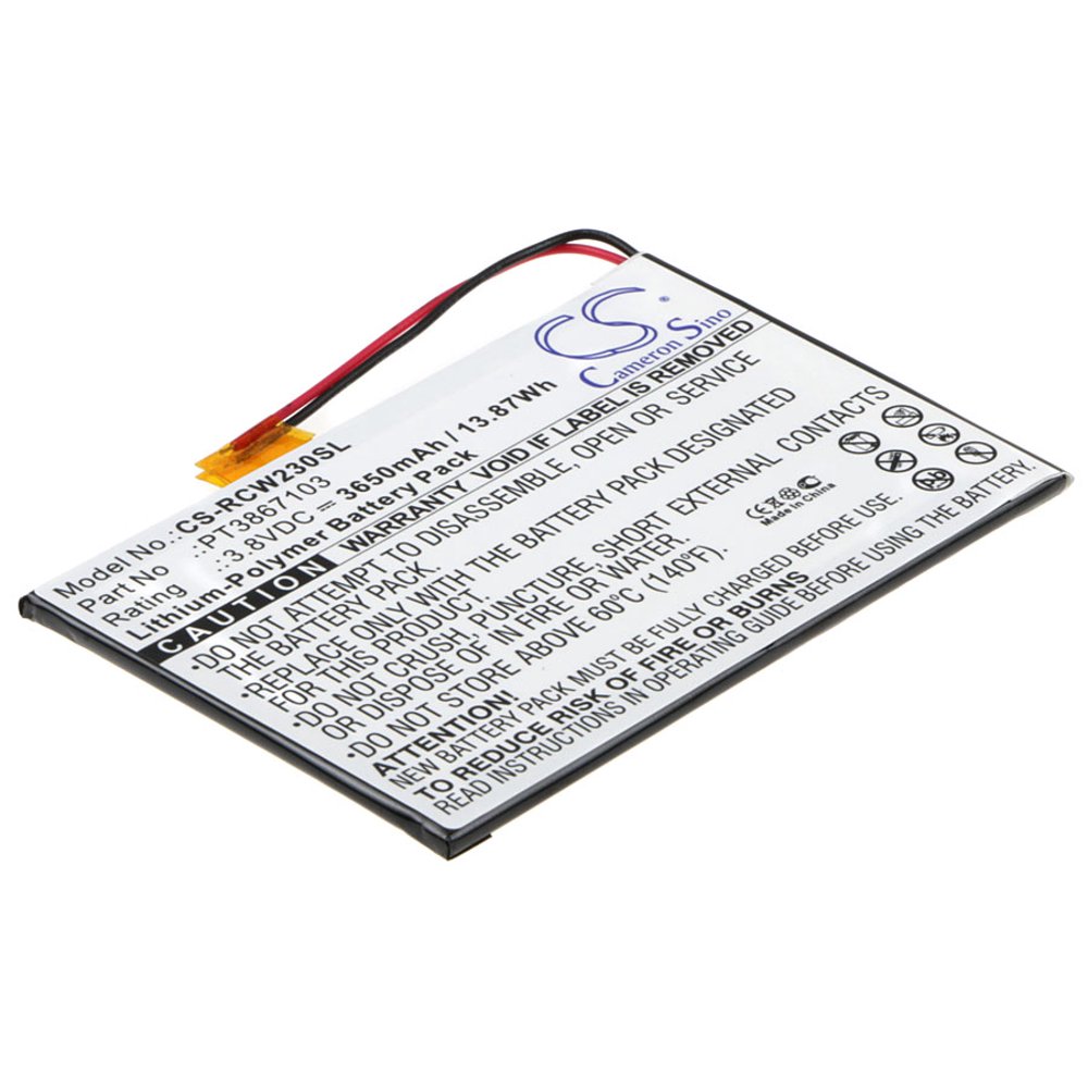 Replacement Battery For RCA 3.8V 3650mAh / 13.87Wh Tablet Battery