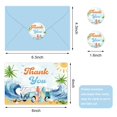 thumbnail image 2 of Paquete de 24 tarjetas de agradecimiento para surfear de Whaline con sobres y pegatinas, 2 of 7