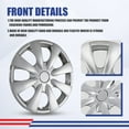 thumbnail image 2 of 15" Set of 4 Hubcaps Wheel Rims Cover for 2009-2019 Toyota Corolla Compatible with Steel Wheels Snap on Installation(15-inch,Chrome), 2 of 7