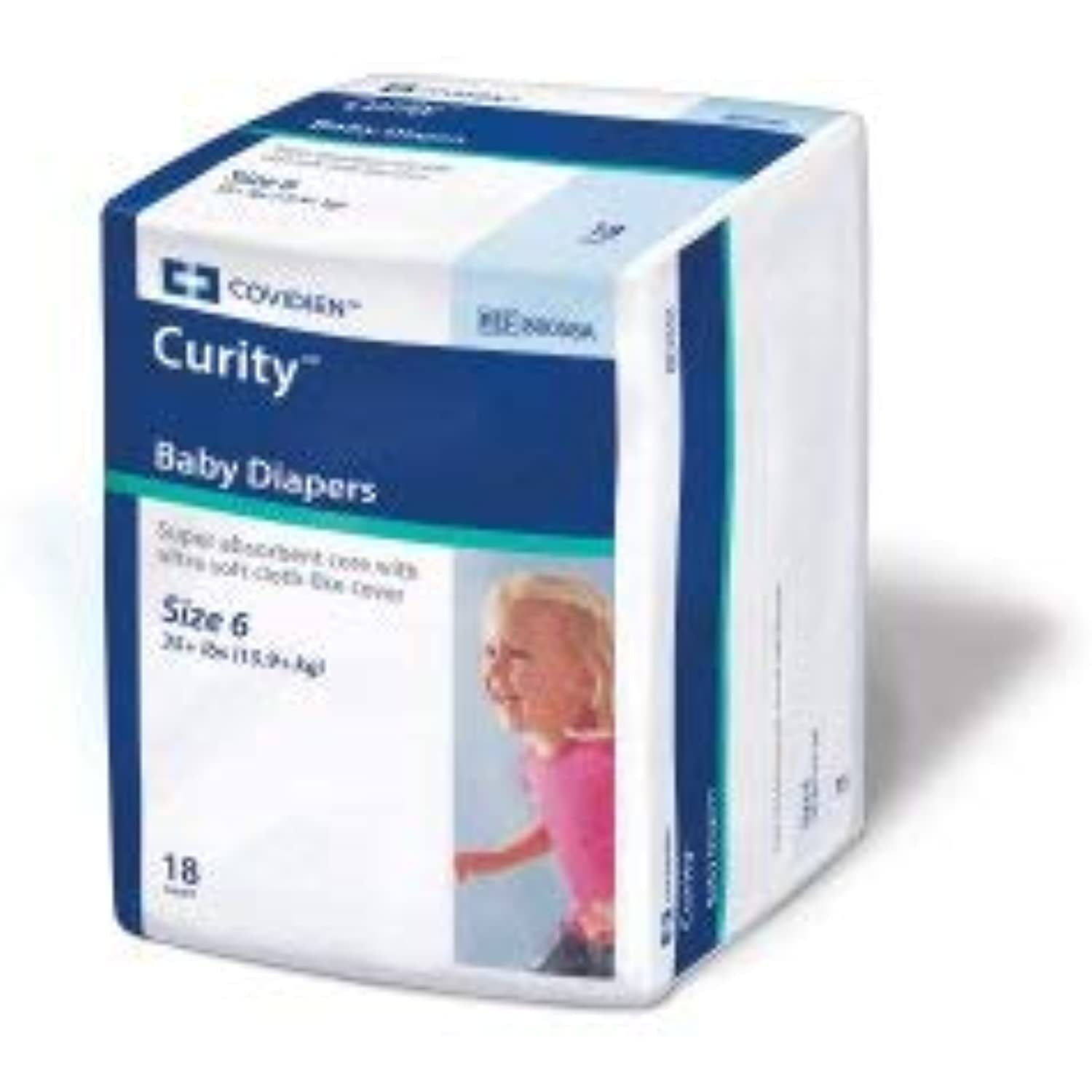 Curity Baby Diaper Tab Closure Size 6 Disposable Heavy Absorbency