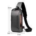 thumbnail image 1 of Bolsa de pecho de cuero PU antirrobo para cinturón de hombre mochila para hombre de calle de viaje JShteea Para Estrenar, 1 of 5
