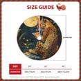 thumbnail image 2 of Daiia Leopard Reading Tarot Cards Drawing Merry Christmas Tree Skirt , Xmas Large Lace-up Tree Skirt, Santa Snowflakes Rustic Home Decorations New Year Party Farmhouse Decor-30", 2 of 6