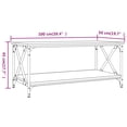 thumbnail image 4 of vidaXL Table Basse Noire 100x50x45 cm Bois Manufacturé et Fer, 4 of 5