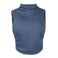 thumbnail image 1 of Birdeem Mode Femmes Sans Manches T-Shirt Uni Blouse Chemises Gilet Court Ajusté Hauts, 1 of 4