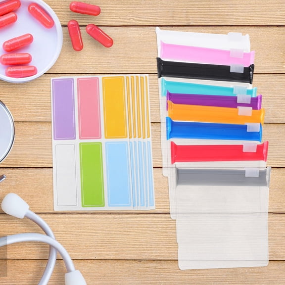 Niceauty 27Pcs Pill Organizer Pouch Bags Assorted Color Plastic Reusable Storage Bags for Travel