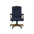 thumbnail image 4 of Boss Office Products Executive Denim Blue Commercial Grade Linen Desk Chair With Driftwood Finish Frame, 4 of 10