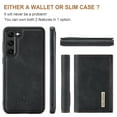 thumbnail image 2 of Case for Samsung Galaxy S24, Wallet Phone Case with Detachable Card Holder for Samsung Galaxy S24 Kickstand Magnetic 2 in 1 Design Case, Premium PU Leather Shockproof Protective Cover, Black, 2 of 9